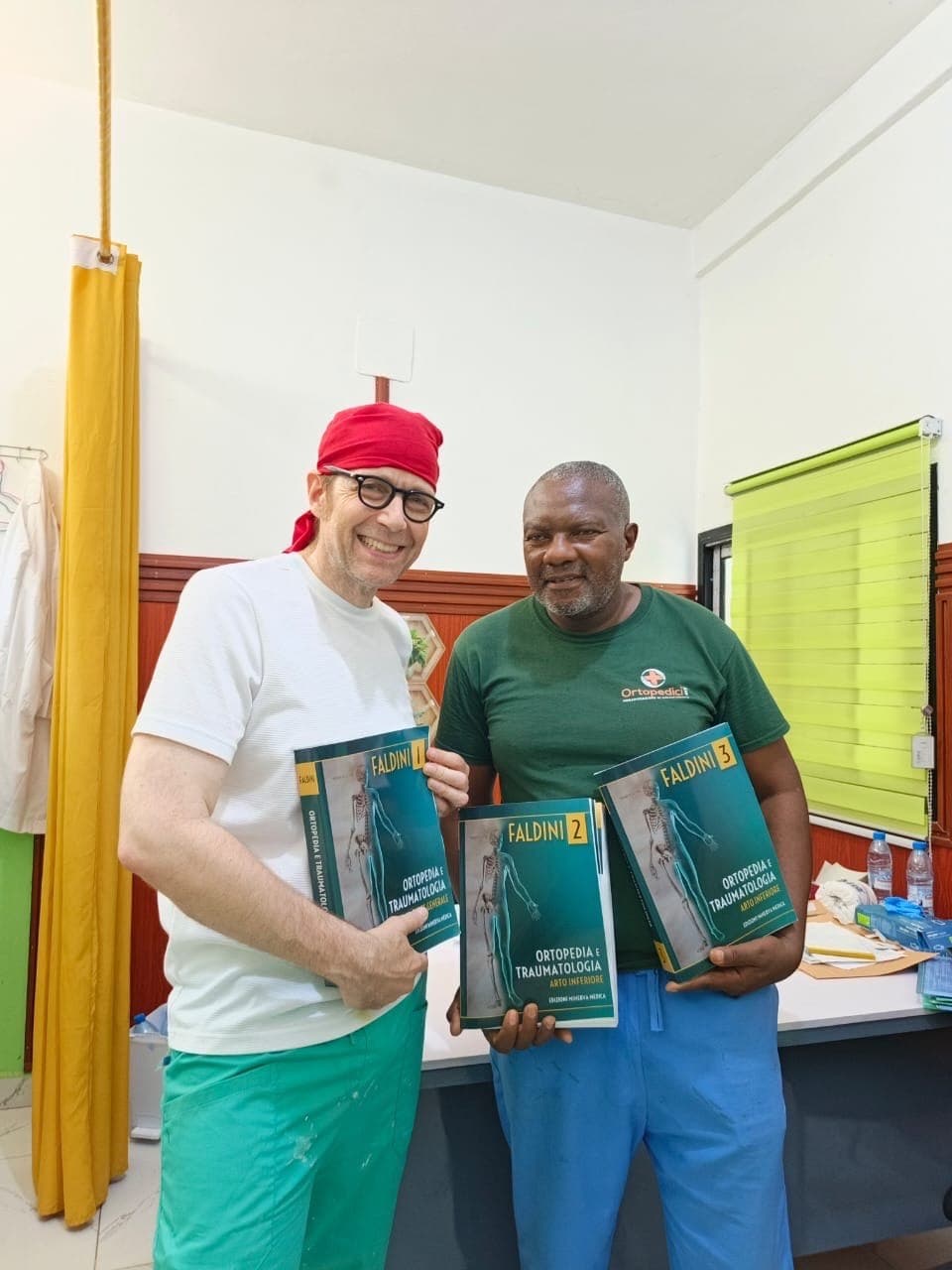The Faldini orthopaedics & trauma volumes handed to St Alessandro's directors.
