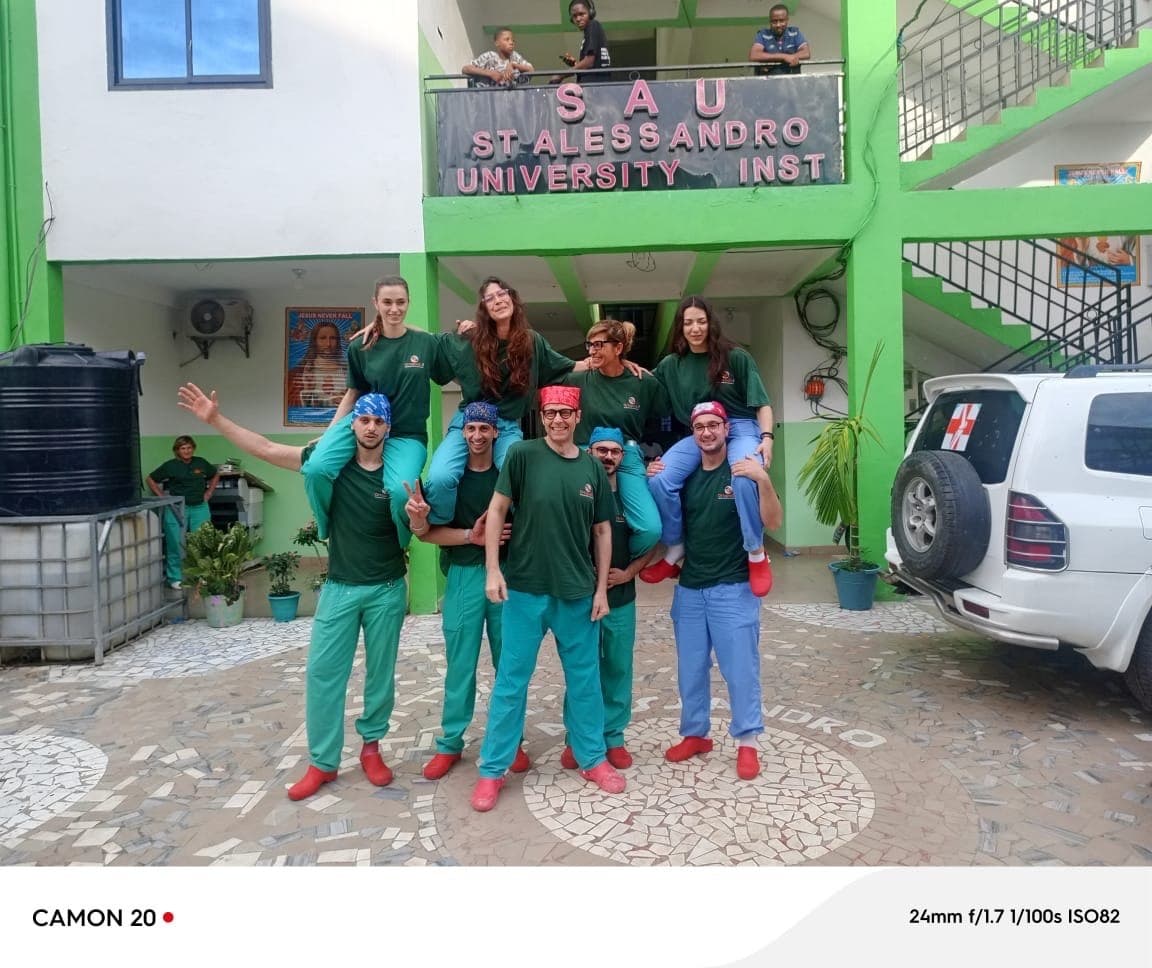 Our visiting Italian orthopaedic team — on campus twice a year for complex surgery and teaching.